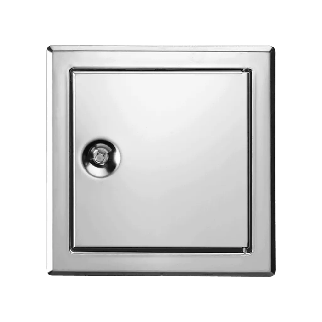 Trappe de visite métallique Tempo Softline en inox poli, ouverture clé 4 pans, 200×200 à 600×600 mm