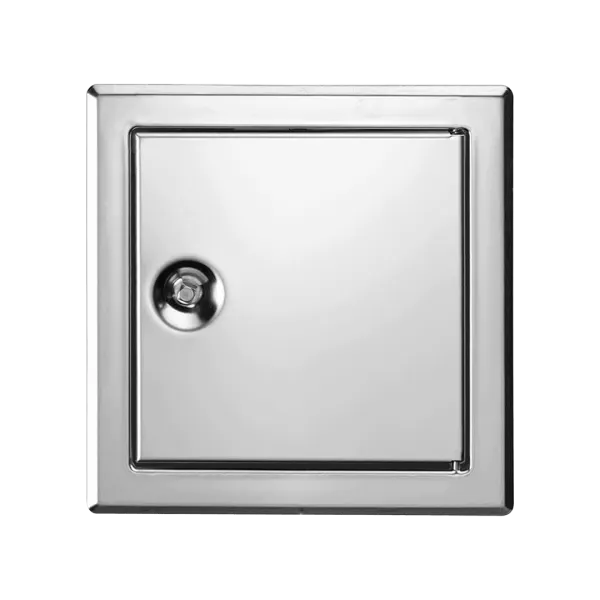 Trappe de visite métallique Tempo Softline en inox poli, ouverture clé 4 pans, 200×200 à 600×600 mm