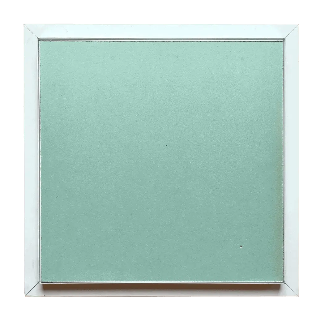 tempo-eco-green-devetissement.webp Trappe de visite invisible Tempo Eco Green à dévêtissement pour faux plafond, plaque de plâtre, 300×300 à 600×600 mm