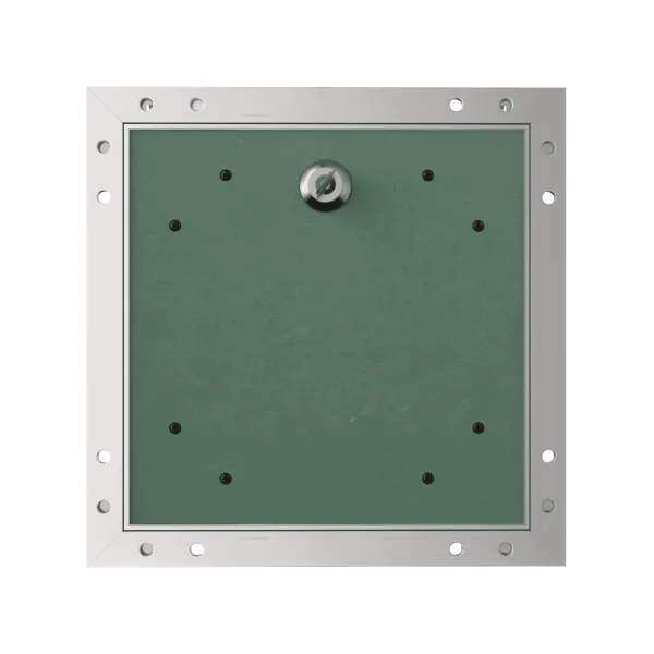 Trappe de visite invisible Tempo Eco Star pour plaque de plâtre BA 13, ouverture à clé cylindrique, 150×300 à 1400×1400 mm
