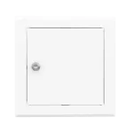 Trappe de visite métallique Tempo Softline à ouverture clé cylindrique, acier laqué blanc, 150×150 à 1200×1200 mm